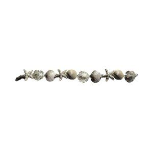 Vintage Sterling Silver Seashell Link Bracelet with Box